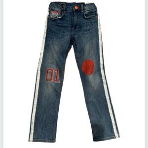 H&M Boys Basketball Print Jeans Size 7-8Y